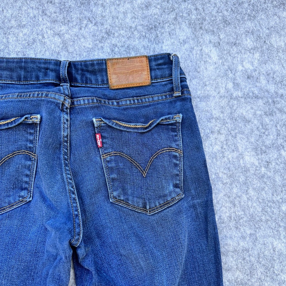 Levis Premium 711 Skinny Jeans Dark Wash Indigo Blue Denim Size 26 x 32 - Picture 11 of 16